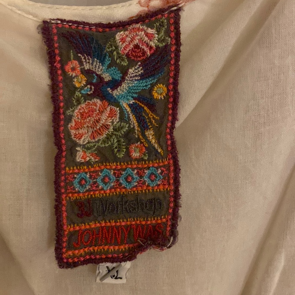 Johnny Was floral maxi dress.